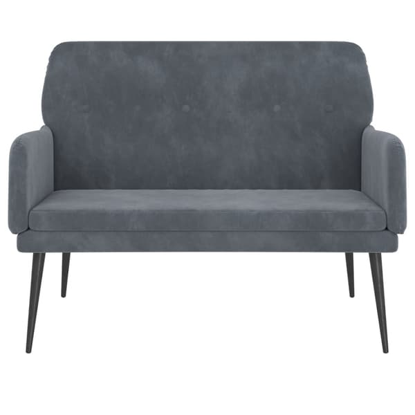 vidaXL Bänk mörkgrå 108x79x79 cm sammet Grå