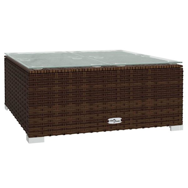 vidaXL Loungegrupp med dynor 8 delar konstrotting brun Brun