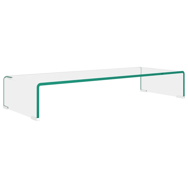 vidaXL TV-bord klarglas 80x30x13 cm Transparent