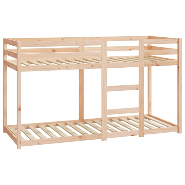 vidaXL Våningssäng 75x190 cm massivt furu Brun