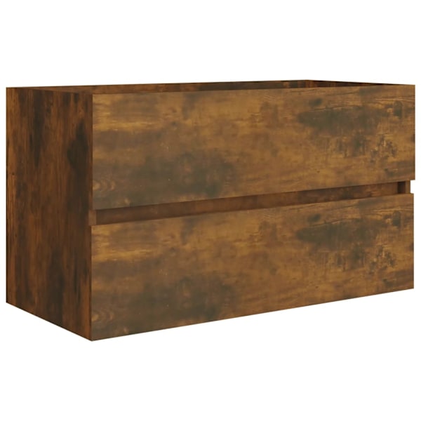 vidaXL Handfatsskåp rökfärgad ek 80x38,5x45 cm konstruerat trä Brun