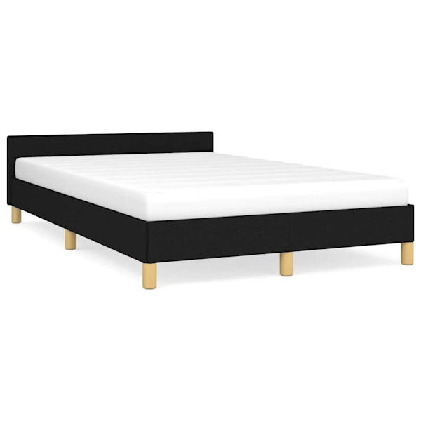 vidaXL Sängram utan madrass svart 120x200 cm tyg Svart