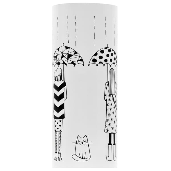 vidaXL Paraplyställ kvinnor stål vit Vit
