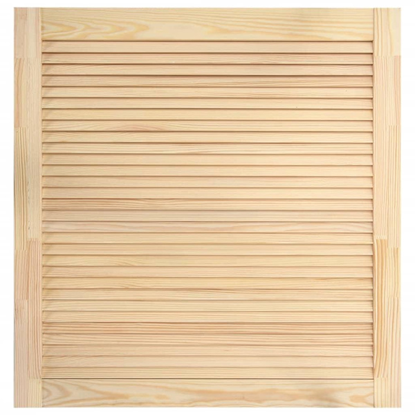 vidaXL Skåplucka lamelldesign 61,5x59,4 cm massiv furu Brun