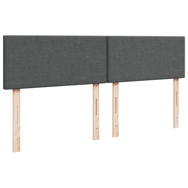 vidaXL Ramsäng med madrass mörkgrå 200x200 cm tyg Grå