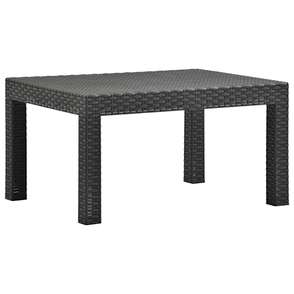 vidaXL Loungegrupp för trädgården 4 delar m. dynor PP-rotting antracit Antracit