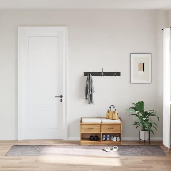 vidaXL Matta tvättbar 80x300 cm grå grå