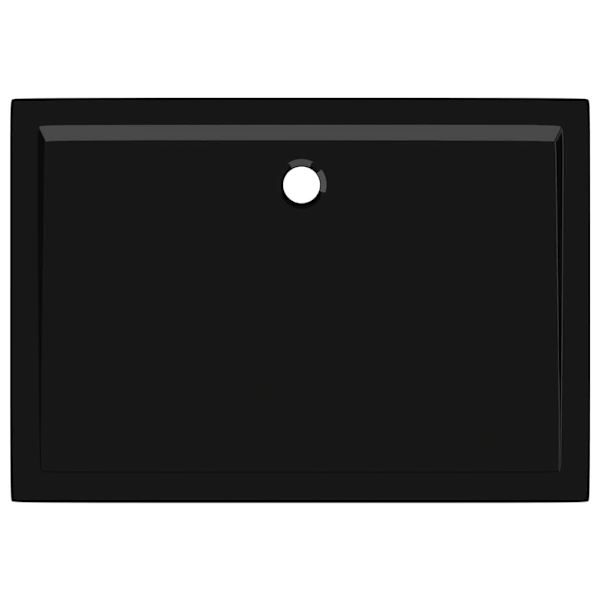 vidaXL Duschkar rektangulärt ABS svart 80x110 cm Svart