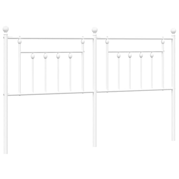 vidaXL Ersättningsgavel metall vit 160 cm Vit