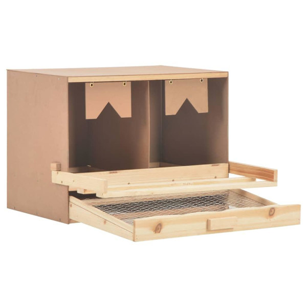 vidaXL Värprede 2 fack 63x40x45 cm massiv furu