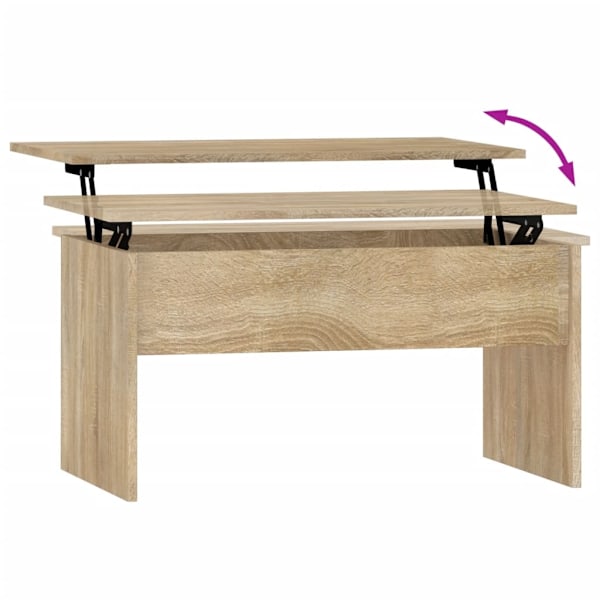vidaXL Soffbord sonoma-ek 80x50,5x41,5 cm konstruerat trä Brun