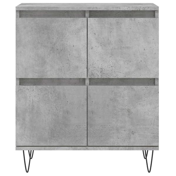 vidaXL Byrå betonggrå 60x35x70 cm konstruerat trä Grå