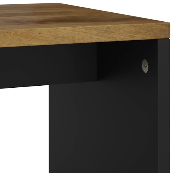 vidaXL Sidobord 40x31x46 cm massivt mangoträ och konstruerat trä Brun