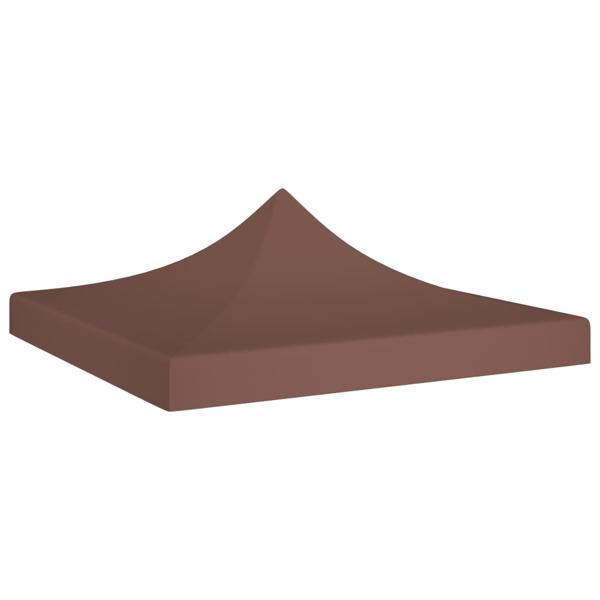 vidaXL Tak till partytält 3x3 m brun 270 g/m² Brun