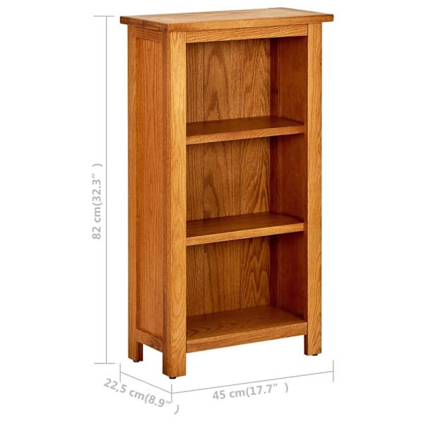 vidaXL Bokhylla 45x22,5x82 cm massivt akaciaträ Brun