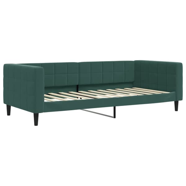 vidaXL Dagbädd utdragbar mörkgrå 90x200 cm sammet Grön