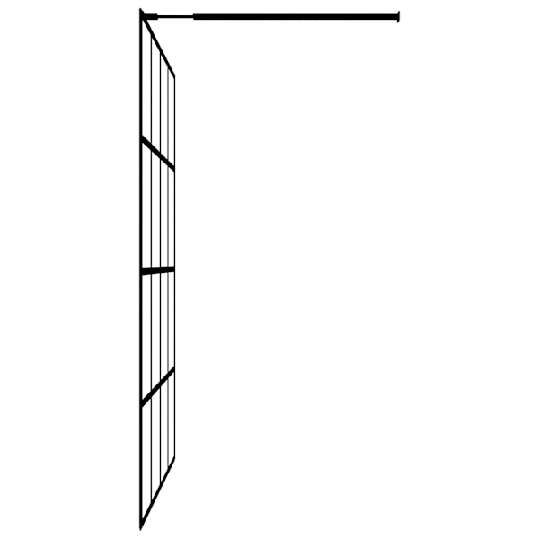 vidaXL Duschvägg till duschkabin härdat frostat glas 80x195 cm Svart