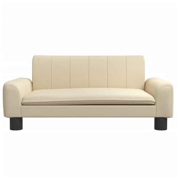 vidaXL Barnsoffa gräddvit 70x45x30 cm tyg Kräm