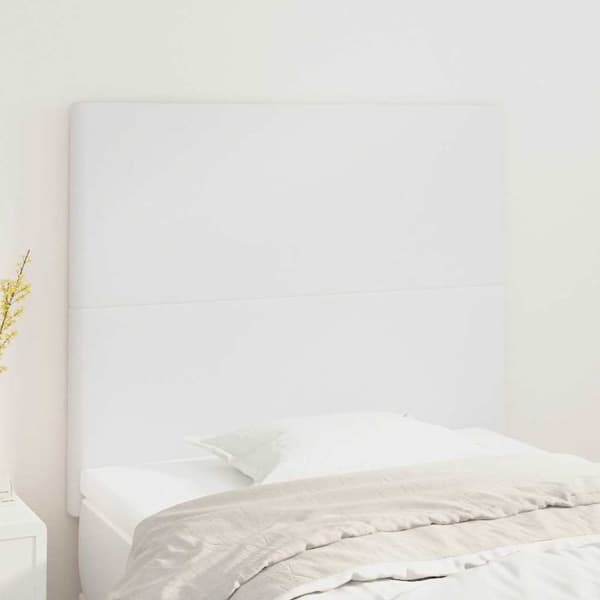 vidaXL Sänggavel vit 90x5x118/128 cm konstläder Vit