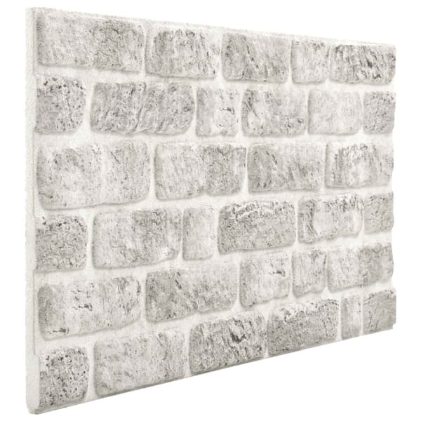 vidaXL Väggpaneler 10 st 100 x 50 cm Ljusgrå EPS Skum grå