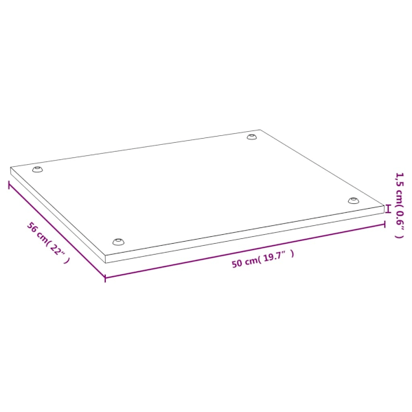vidaXL Spisskydd 50x56x1,5 cm bambu Brun