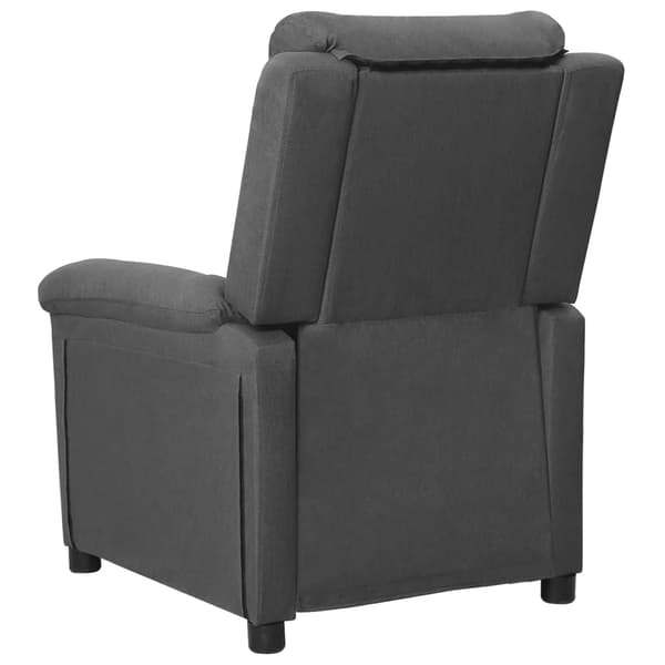 vidaXL Reclinerfåtölj mörkgrå tyg Grå