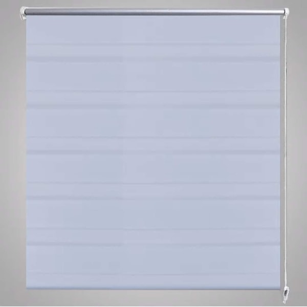 vidaXL Rullgardin randig vit 140 x 175 cm transparent Vit