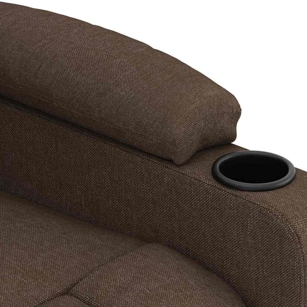 vidaXL Massagefåtölj brun tyg Brun