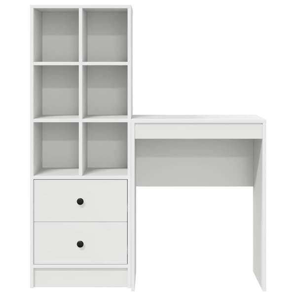 vidaXL Skrivbord Vit 105,5 x 34 x 127 cm 2 st Vit