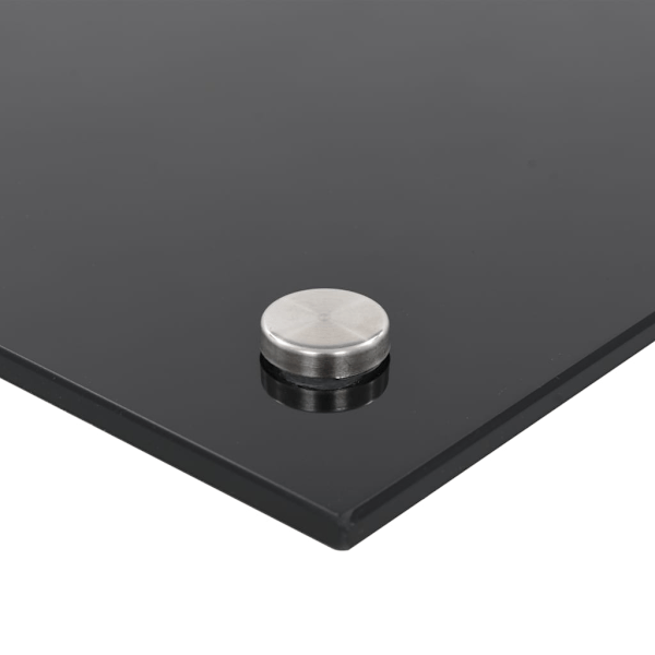 vidaXL Stänkskydd svart 80x40 cm härdat glas Svart