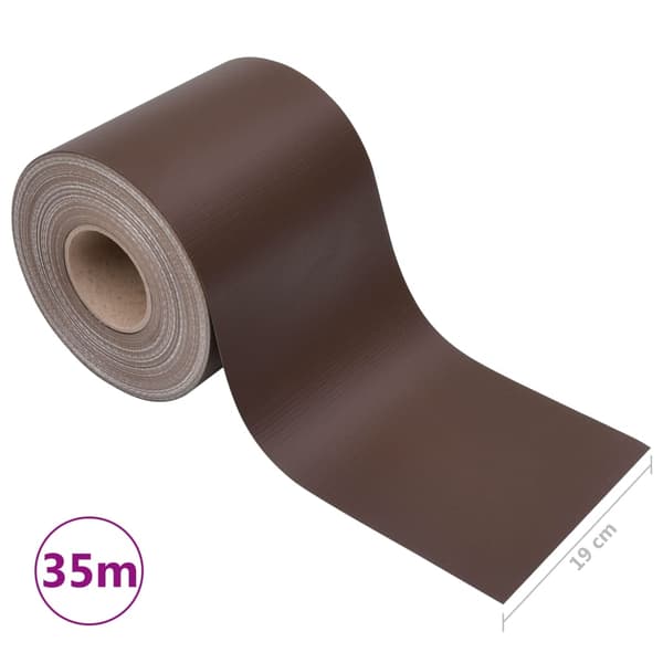 vidaXL Insynsskyddslist PVC 35x0,19 m Brun Brun