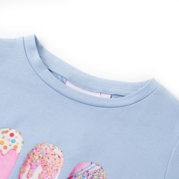 vidaXL T-shirt för barn blå 104 Blå