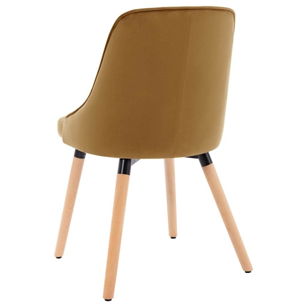vidaXL Matstolar 2 st brun sammet Brun