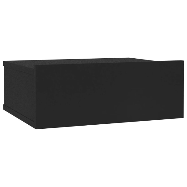 vidaXL Svävande sängbord svart 40x30x15 cm konstruerat trä Svart