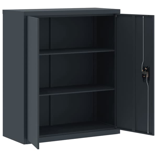 vidaXL Dokumentskåp antracit 90x40x105 cm stål Antracit