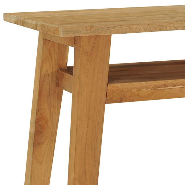 vidaXL Konsolbord 120x35x75 cm massiv teak Brun