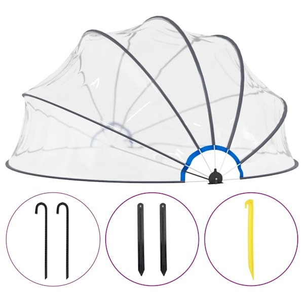 vidaXL Poolkupol 440x220 cm Transparent