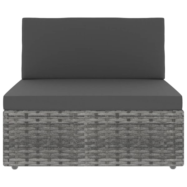 vidaXL Modulsoffa 3-sits konstrotting grå grå
