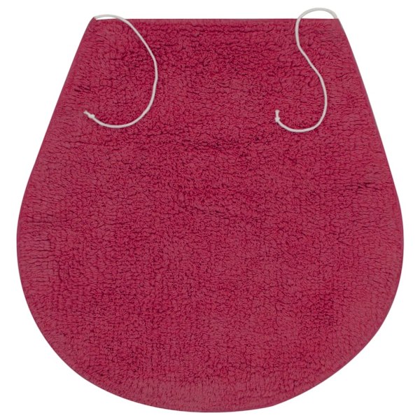 vidaXL Badrumsmattor 3 st tyg fuchsia Rosa