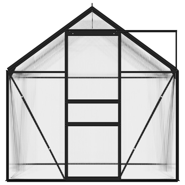 vidaXL Växthus antracit aluminium 2,47 m³ Antracit