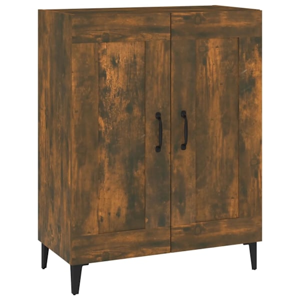 vidaXL Skänk rökfärgad ek 69,5x34x90 cm konstruerat trä Brun