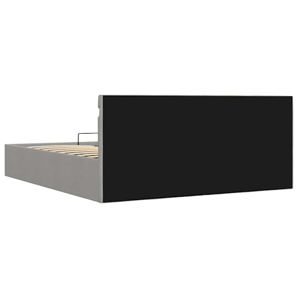 vidaXL Sängram hydraulisk förvaring utan madrass ljusgrå 160x200 cm grå