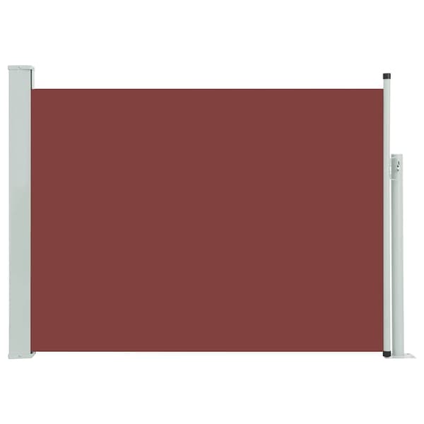 vidaXL Infällbar sidomarkis 120x500 cm brun Brun