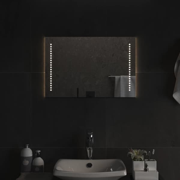 vidaXL Badrumsspegel LED 40x60 cm Transparent