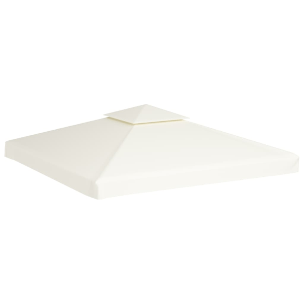 vidaXL Paviljongtak 3x3m 270g/m² vattentät krämvit Vit