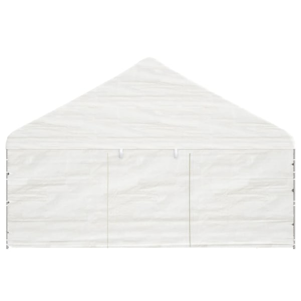 vidaXL Paviljong med tak vit 20,07x5,88x3,75 m polyeten Vit
