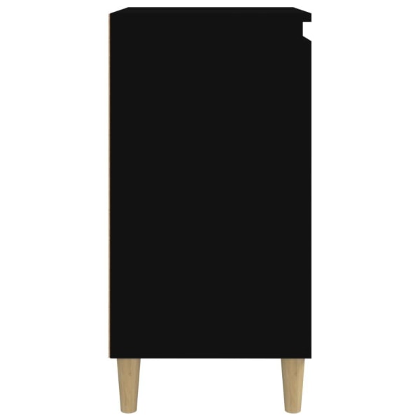 vidaXL Sängbord svart 40x35x70 cm konstruerat trä Svart