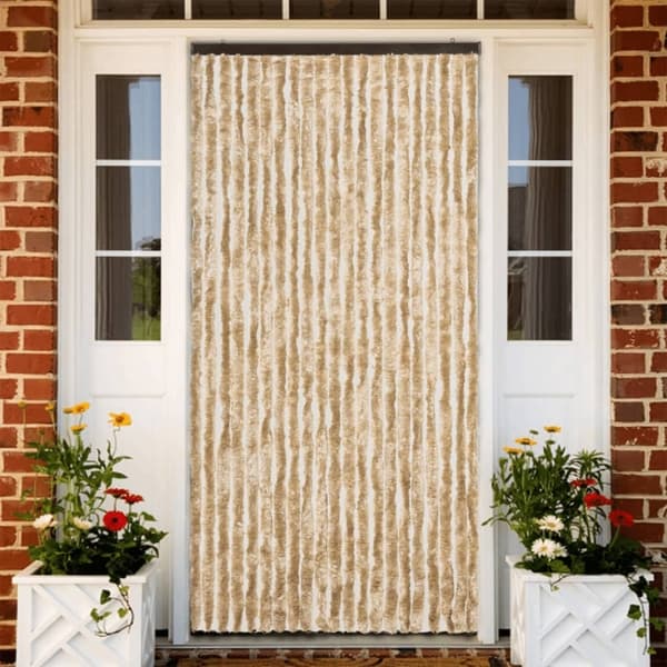 vidaXL Insektsdraperi beige 90x200 cm chenille Beige