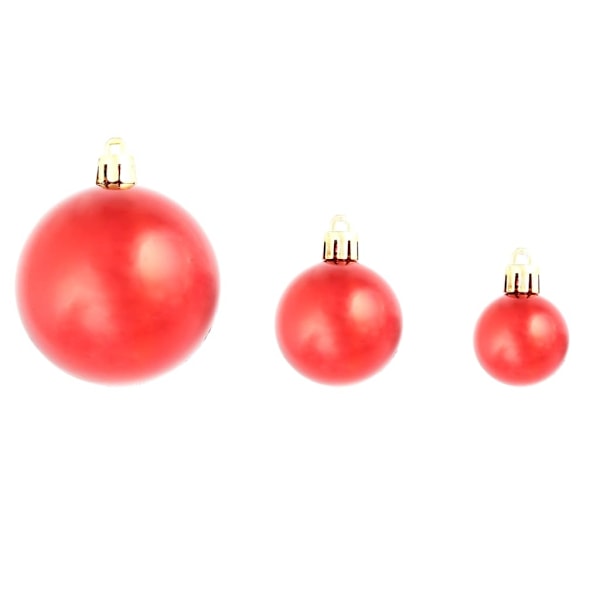vidaXL Julgranskulor 100 delar set 3/4/6 cm röd Röd