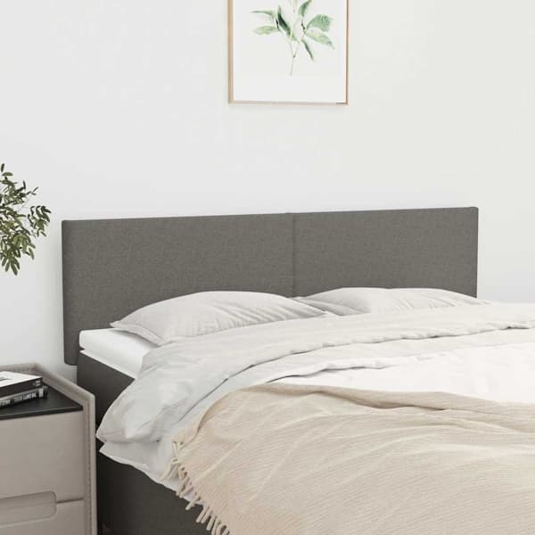 vidaXL Huvudgavlar 2 st mörkgrå 72x5x78/88 cm tyg Grå